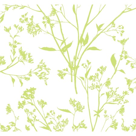 A-Street Prints Southport Chartreuse Delicate Branches Wallpaper 2927-80704