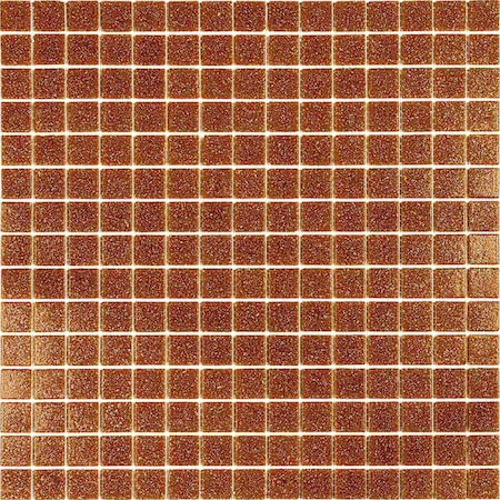 Apollo Tile Dune 12 in. x 12 in. Glossy Apricot Red Glass Mosaic Wall and Floor Tile 20 sq. ft./case, 20PK APLSA88RD206A