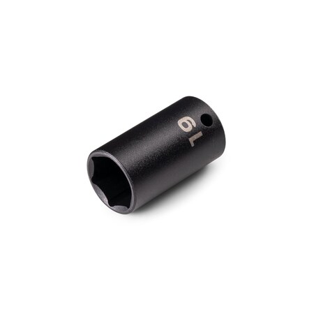 Tekton 3/8 Inch Drive x 19 mm Semi-Deep 6-Point Impact Socket SID14119