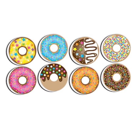 Ashley Productions Non-Magnetic Mini Whiteboard Erasers, DonutFetti, 8PK 78009