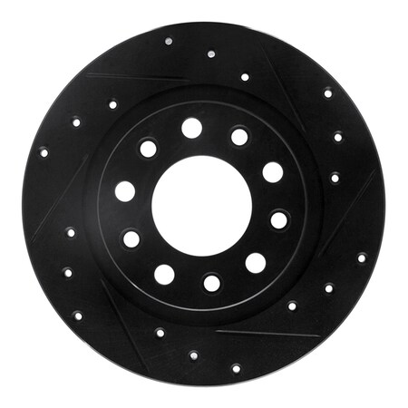 Dynamic Friction Co DFC Brake Rotor - Drilled and Slotted - Black 633-40023R