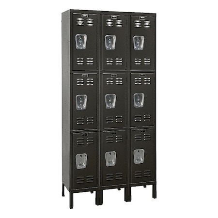 Hallowell Locker, 24 in H, 12 in w, Black U3228-3A-ME