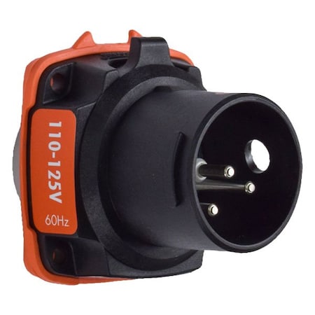 Meltric DXN20 INLET POLY BLACK SIZE 1 IP 66/67 1P+N+G 20 A 125 VAC 60 Hz 22-18075