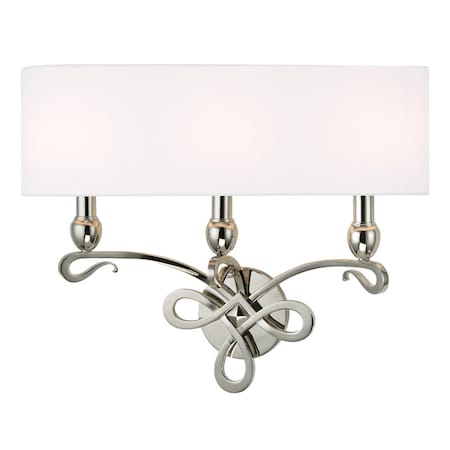 Hudson Valley Lighting Pawling 3 Light Wall Sconce 20 In. Polished Nickel 7213-PN
