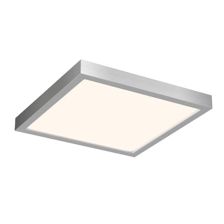 Dals Lighting Delta 10'' Square Indoor/Outdoor LED Flush Mount, Satin Nickel CFLEDSQ10-CC-SN
