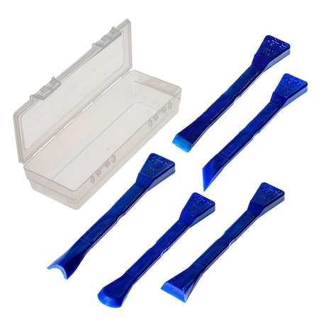 Bojo Tools 5-Piece Plastic Scraper Kit in tool box - Medium Duty ATH-SUK2F1-UNGL