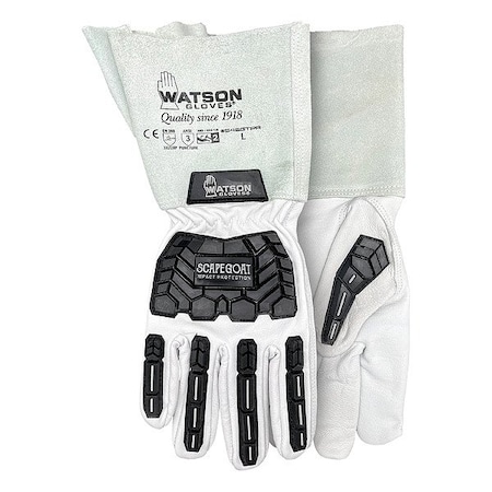 Watson Gloves Leather Gloves, Gauntlet Cuff, Inset Thumb, Full Finger, 1 PR 546GTPR-XXL