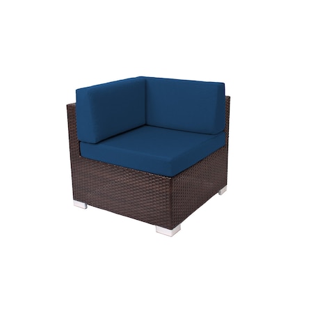 Bfm Seating Aruba Wicker Corner Sofa Section with Cushions PH5101JV-C-14066