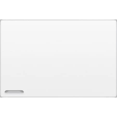 Best-Rite Dry Erase Board, Porcelain, 48 in, 96 in, Aluminum Frame, White, Gloss 2029H