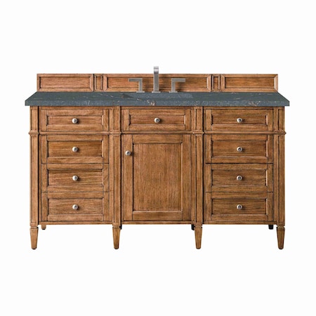 James Martin Vanities Brittany 60'' S Vanity, Saddle Brown w/ Parisien Bleu Silestone Top w/FreePower Wireless Charger 650-V60S-SBR-FPBL
