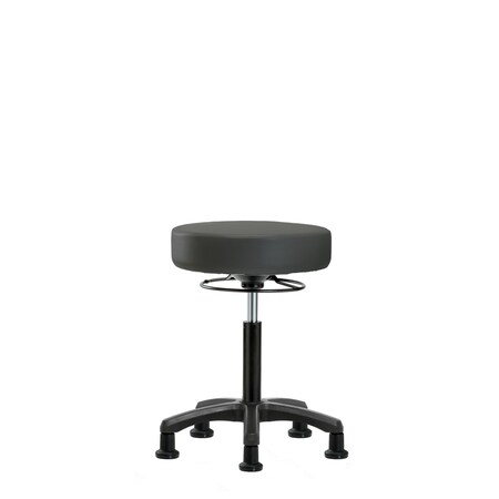 Blue Ridge Ergonomics Med Bench Mini-Stool, Vinyl, Glides, Gry BR-VMBMS-RG-RG-8605