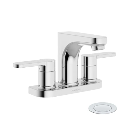 Symmons Identity 4 in. Centerset Two-Handle Bathroom Faucet with Push Pop Drain (1.0 GPM) SLC6712PP