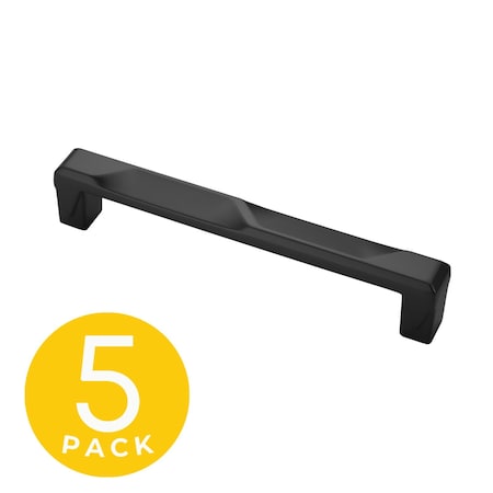 Sapphire Geiger Series 5 in. 128 mm Center-to-Center Modern Black Cabinet Hardware Handle/Pull, 5PK SP-3771-128-BK-5