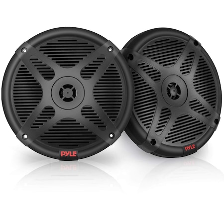 Pyle Pyle 6.5 Inch Dual Marine Speakers - Waterproof, Bluetooth Compatible, Amplified Audio Stereo PLMRF65MB