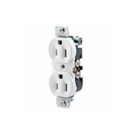 Leviton Residential Grade Duplex Receptacle, 15 Amp, 125 Volt, Ivory 5320-4I