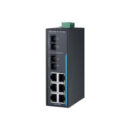 Advantech 6xFE+2x100M MI SC Fiber Managed Ethernet Switch EKI-7708E-2MI-AE