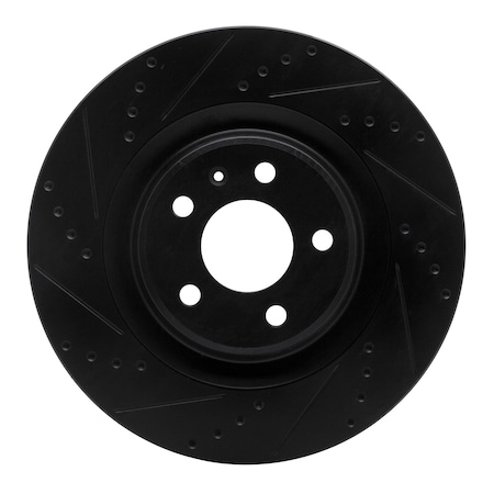 Dynamic Friction Co DFC Brake Rotor - Drilled and Slotted - Black 633-73066L