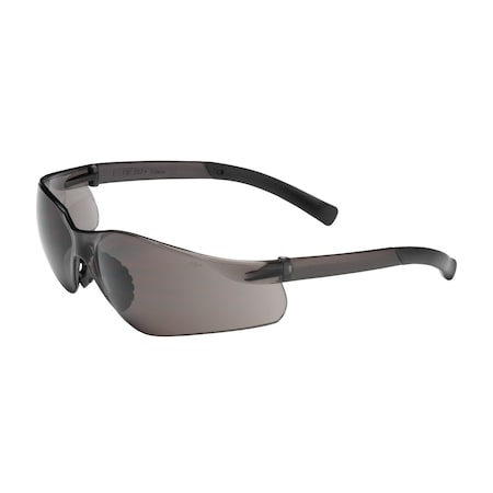 Bouton Optical Rimless Safety Glasses with Black Temple, Gray Lens and Anti-Scratch Coating 250-08-0001