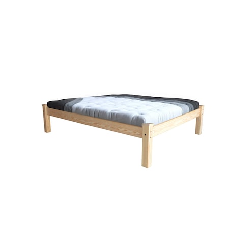 Homeroots Natural Solid Wood Queen Bed Frame 546729