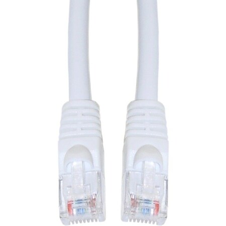 Cable Wholesale Cat5e White Copper Ethernet Patch Cable, Snagless/Molded Boot, POE Compliant, 200 foot 10X6-091200