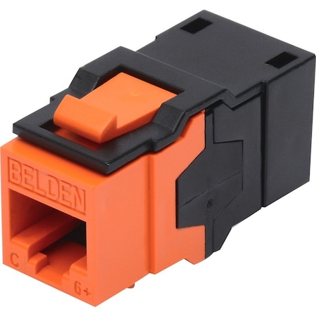 Belden 1-PORT KEYCONNECT RJ45 COUPLER, MODULAR CONNECTOR CAT6+, BLACK AX104215