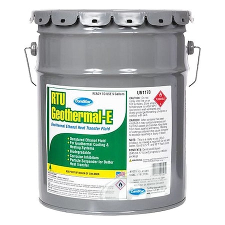 Comstar Heat Transfer Fluid, Neutral, Green, Pail 01-305