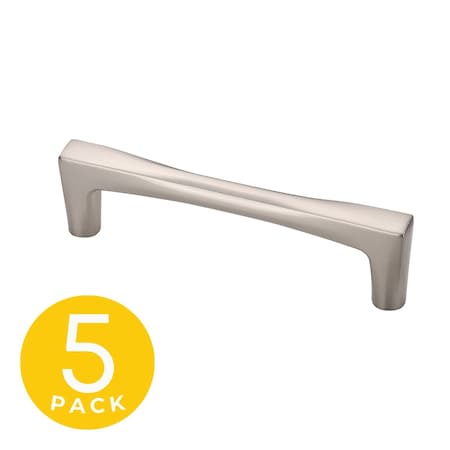 Sapphire Comet Series 3-3/4 in. 96 mm Center-to-Center Modern Satin Nickel Cabinet Hardware Handle/Pull, 5PK SP-2075-96-SN-5