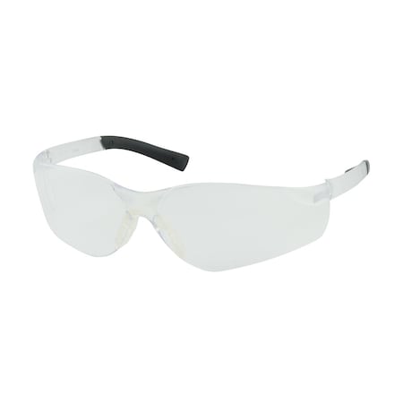 Bouton Optical Rimless Safety Glasses with Clear Temple, Clear Lens and Anti-Scratch / Anti-Fog Coating 250-08-0020