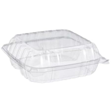 Dart ClearSeal Hinged-Lid Plastic Containers, 8.25 x 3 x 8.25, Clear, PK250 C90PST3