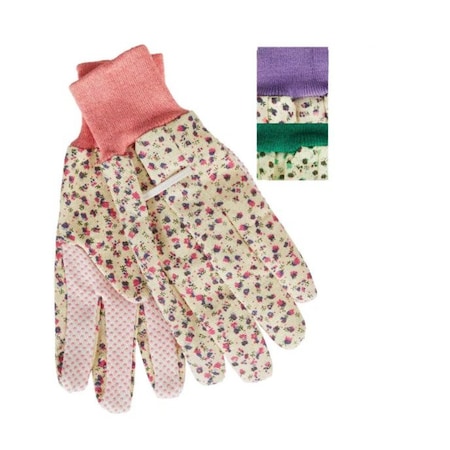 Best Garden Womens 1 Size Fits All Canvas Garden Glove with Knit Cuff 726052