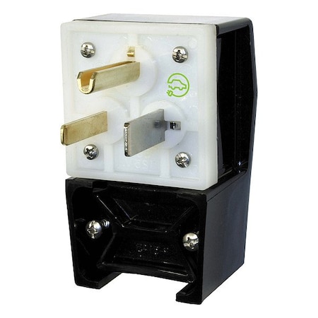 Hubbell Wiring Device-Kellems Straight Blade Plug, 6-50P, 50 A, 250V AC, 2 Pole, Screw Terminals, Grounded HBL9368