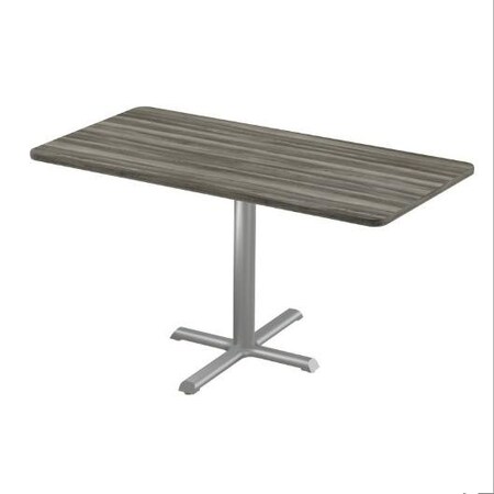 Correll Rectangle Cafe Table W/ Cross Base, 48 in W, 30 in L, 29 in H, Particleboard Top SCT3048-52-98-52