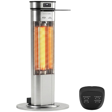 Serenelife Infrared Patio Heater, Electric Patio Heater with Remote Control, 1500 W, Indoor/Outdoor Heaters for SLOHT42
