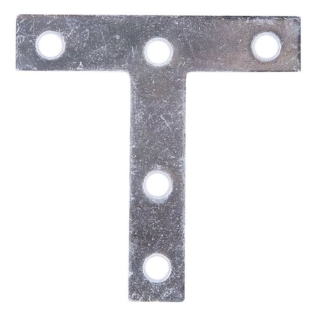 Prosource T-Plate, 3 in L, 3 in W, 2 mm Thick, Steel, Zinc 22529ZCL