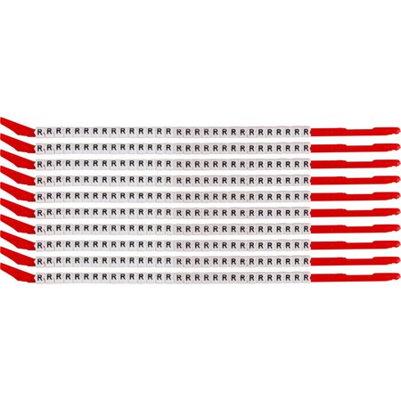 Brady ClipSleeve Wire Markers Size 10 Nylon 16 AWG - 14 AWG, R Pack of 300 Each, 300PK SCN10-R
