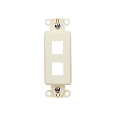 Leviton 2-Port Mounting Strap Unloaded, Decora Style Quickport, Brown 41642-B