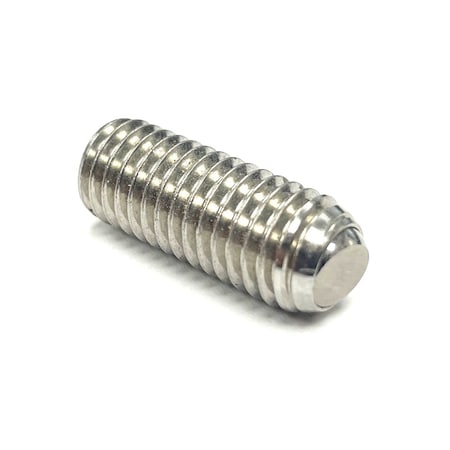 Morton 18-8 Stainless Steel Ball Set Screw, Flat Tip, 5/8in-11 Thread, 1-1/2in Length, .372in Tip Diameter 9519SS