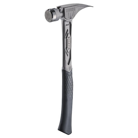 Stiletto TIBONE Milled/Curved Hammer, 14 oz Head, Milled, Straight Claw Head, Titanium Head, 15-1/4 in OAL TIB14RMC