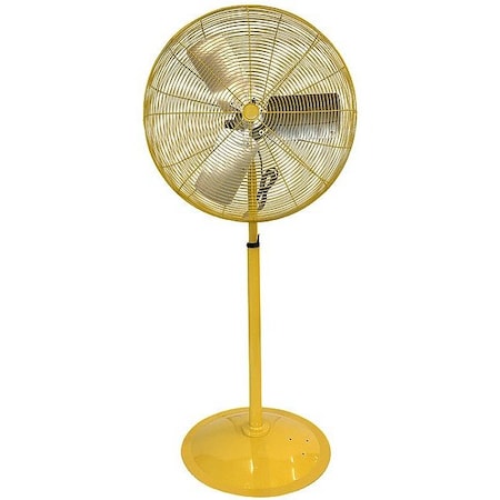 Hessaire Standard Duty Industrial Fan, Pedestal Mount, 30 in Blade Dia, 115V, 8,710 cfm, Oscillating 30PY2-OSC