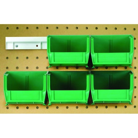 Quantum Storage Systems ULTRA HANGING SYSTEM W/RAILS AND 6 GREEN BINS HNS210GN