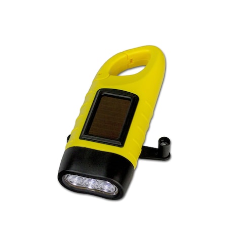 Ready America Handcrank Flashlight, Solar Powered, PK4 21016