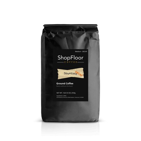 Shopfloor Coffee Downtime Decaf, medium roast, ground coffee SFC-DWNTME-ST-12OZ