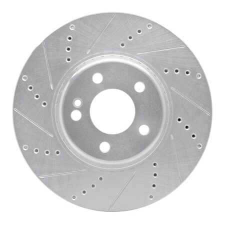 Dynamic Friction Co DFC Brake Rotor - Drilled and Slotted - Silver 631-63162L