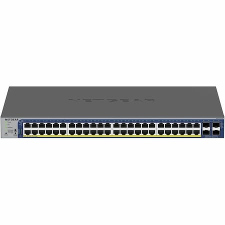 Netgear 52-Port Gigabit Ethernet Stackable Smart Switch with 48 PoE+ Ports, 2 Copper 10G and 2 SFP+ 10G Por GS752TXP-300NAS