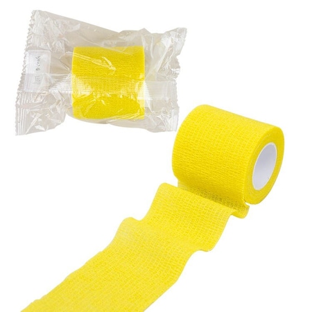 Dynarex Sensi Wrap, Self-Adherent Wrap - Latex Free, 1"x5 Yards, Yellow, 30PK 3332