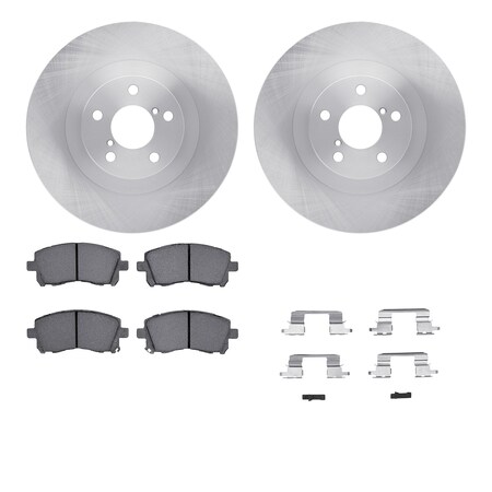 Dynamic Friction Co DFC Brake Rotor with 5000 Brake Pads and Hardware Kit 6512-13186