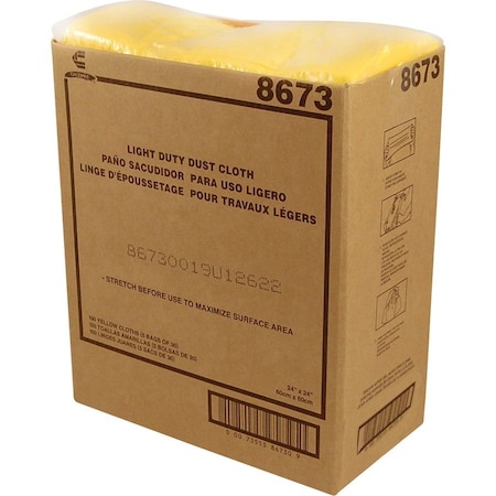 Chix Masslinn Dust Cloths, 1-Ply, 24 x 24, Unscented, Yellow, PK150 8673
