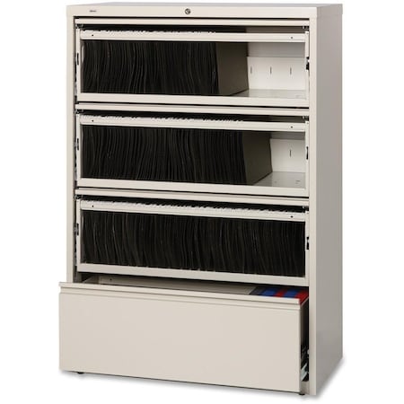 Hirsh 36" W 4 Drawer File Cabinet, Putty, Letter 17898