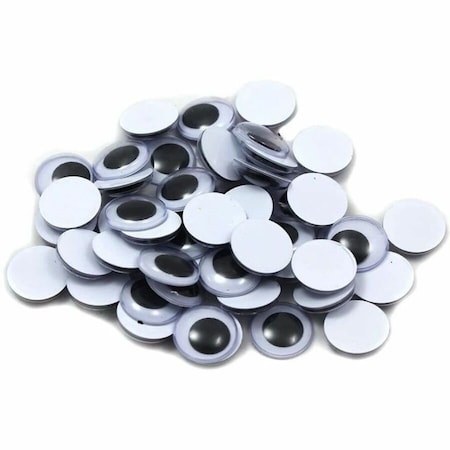 Charles Leonard Wiggle Eyes 15mm, Black, PK1200 64515