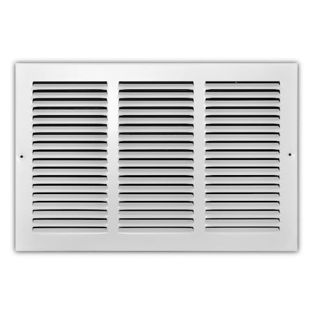 Tru Aire 10 in. H X 18 in. W 1-Way Powder Coat White Steel Return Air Grille C17018X10